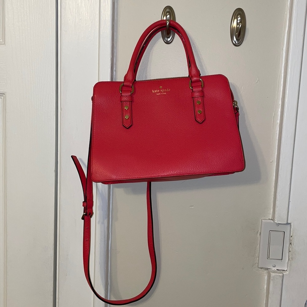 Hot pink Kate Spade Lise Mulberry Street Satchel